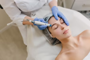 dermatologista atendendo